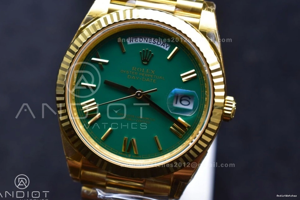 Dial Bracelet Edition 228238 Green on Roman Day Best THBF (Gain Weight) 1:1 40 YG VR3255 669 HighQuality Date President 1212